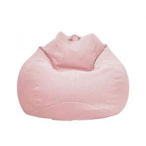 Pouf Poire Adulte 80 x 90cm - Rose - Housse de Pouf Poire Enfants Fauteuils Poire pour Salon G&eacute;ant en Tissu(sans Remplissage)