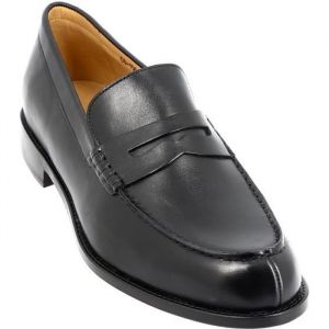 Chaussure Homme Mocassin Richelieu en cuir Noir - Marque - Modèle - Pour Costume Bureau Cérémonie