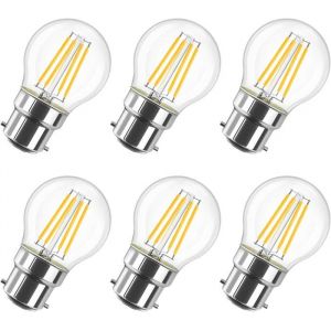 4W Ampoule LED Filament &agrave; Bayonnate G45 B22 2700K Blanc Chaud 470Lm Non-dimmable Lot de 6 [Classe &eacute;nerg&eacute;tique E]