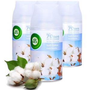 Désodorisant Air Wick Freshmatic au parfum Fleur de coton 250ml - 4 pièces