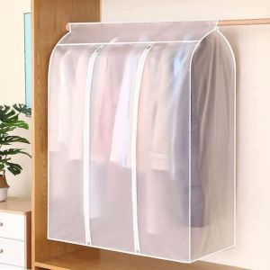Housses Vêtements Penderie Pliable Sac de Vêtement Housse pour Costume Protection Penderie Transparentes Anti-poussière et