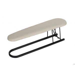 WENKO Planche à repasser Jeannette LEONA  Mini Table à repasser  Manche Col Chemise  Housse infroissable Beige  52x12cm