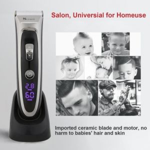 SURKER - Tondeuse à cheveux professionnelle RFC-688B LCD barbe enfants et personnes âgées