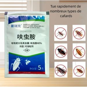 ECELEN 2PCS Poudre Insecticide Anti-Cafards–40% d’Insecticide Actif–Insecticide en Poudre Efficace pour Contrôle des Nuisibles