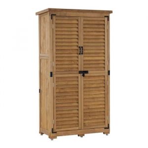 MCombo Armoire de jardin Armoire à outils 0870 résistante aux intempéries Armoire de jardin Bois naturel
