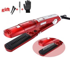 Professionnel Fer Plat Vapeur Pulv&eacute;risation Fer &Agrave; Lisser Cheveux Fer Rapide Chauffage Styling Outil