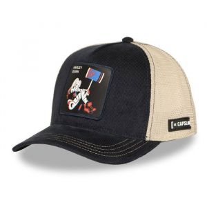 Capslab Casquette trucker DC Comics Homme - Trucker - Filet Souple - Noir  Beige  Blanc - Visi&egrave;re Arrondie