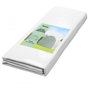 B&acirc;che de Rechange Serre Tunnel 18 m&sup2; b&acirc;che 6L x 3l x 2H m PE Anti-UV imperm&eacute;able 12 fen&ecirc;tres + Porte Enroulable zipp&eacute;e