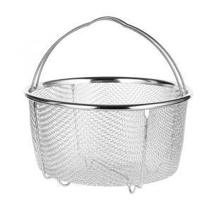 Panier Vapeur Inoxydable - 1 pi&egrave;ce 20cm poign&eacute;e - Convient pour l&eacute;gumes autocuiseur &Eacute;tiquette