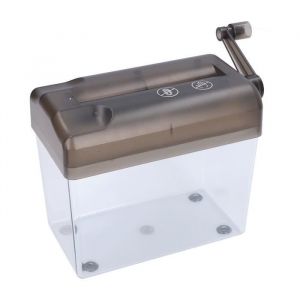 VINGVO Destructeur de papier &agrave; main Destructeur de papier manuel Structure compacte manuelle portable D&eacute;chiqueteuse &agrave; manivelle