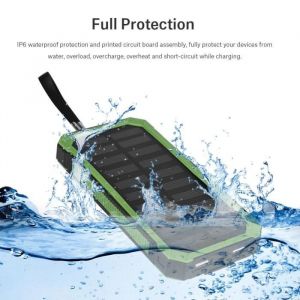 Vert Bo&icirc;te pour 20000mAh Charge rapide Dual USB Batterie Externe rapide Solaire Portable