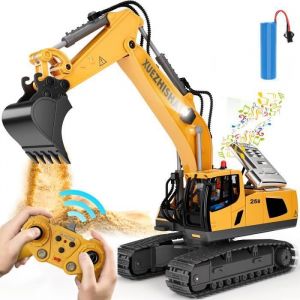 Pelleteuse t&eacute;l&eacute;command&eacute;e - Mod&egrave;le 2.4GHz - M&eacute;tal - Int&eacute;rieur et ext&eacute;rieur - 6 pi&egrave;ces