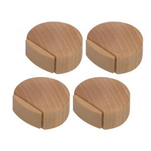 Cale porte - Auto-adh&eacute;sif - But&eacute;e de porte en bois - Rond - Anti-collision - Pour chambre denfant