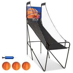 DREAMADE Jeu de Basketball Pliable avec Compteur Électronique Jeu dArcade Intérieure pour enfants Panier de Basket avec 3 Balles