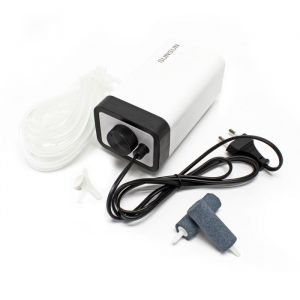 SunSun Pompe &agrave; air &eacute;lectrique CT-402 - 174 x 80 x 70 mm / 4 W / 2x 28 l/min - A&eacute;rateur de bassin pour A&eacute;ration Oxyg&eacute;nation de leau