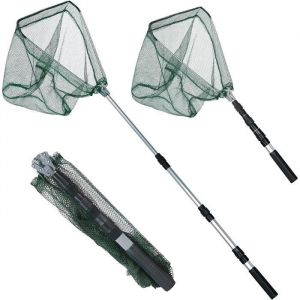 Épuisette de Pêche Pliable - KAKOO - Filet Triangulaire - Nylon - Noir - Adulte - Mixte - Pêche