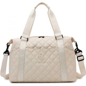 Sac de voyage beige pour femme - sac avion - bagage cabine avion - sac de sport - sac week-end - sac avion - bagage cabi &Eacute;tiquette