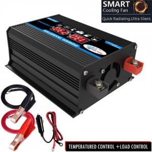 Onduleur de voiture 4000W PRUMYA - Convertisseur de tension sinuso&iuml;dal - Affichage LED - USB - 12v &agrave; 220v/110v