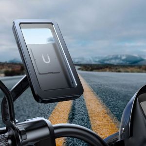 Support de t&eacute;l&eacute;phone MotoSupport Mobile &agrave; v&eacute;los Anti-vol Ecran Tactile Etanche Rotation &agrave; 360 &deg;pour 4.5-6.8 Smartphones