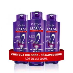 LOr&eacute;al Paris Elseve Color Vive Shampooing Violet D&eacute;jaunisseur 3x200ml