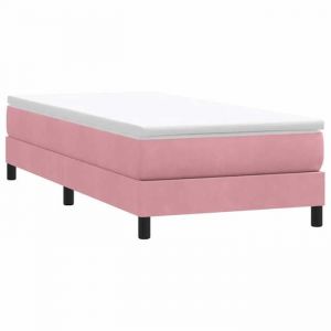 NEUFSommier &agrave; lattes de lit sans matelas - rose - 90x210 cm - Lattes de contreplaqu&eacute;/Pieds robustes 0_70983 - 213 x 93 x 25 cm