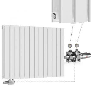 Radiateur Horizontal - AQUAMARIN - Aquamarin® 600x886 mm - 26 Colonnes - Chauffage Central - Salle de Bain