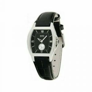 MONTRE FEMME HUGO BOSS. BRACELET CUIR et CADRAN ARGENT. 1502033
