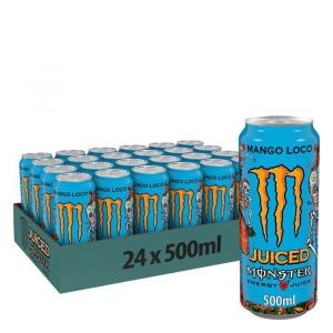 Boissons énergisantes fruitées Monster Energy - Monster Energy Juiced - Mango Loco Pack de 24