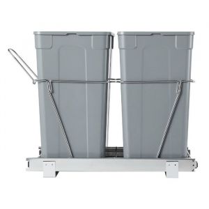 Poubelle Coulissante sous &Eacute;vier-Duoku-2x328 L-Syst&egrave;me de Tri Des D&eacute;chets pour Cuisine-&Eacute;quip&eacute;e dune Poign&eacute;e Pratique
