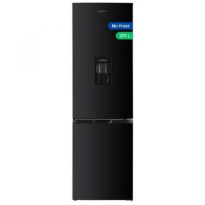 GEDTECH Réfrigérateur combiné GCB253NFBL congélateur bas 253L ( 182L + 71L ) - Distributeur deau - No Frost - Noir