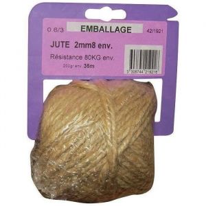 Ficelle jute 0.6/3 x 200 g sur cavalier plastique