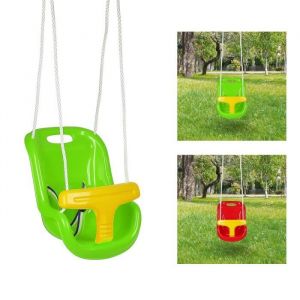 Vert Balançoire en plastique pour bébé moins 3 an Willonin® Siège Agrès avec ceinture Sécurité pour Aire de Jeux Dossier accoudoir