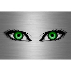 2x autocollant sticker voiture moto &oelig;il yeux casque scooter quad monster monstre