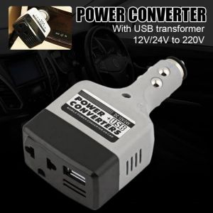 Convertisseur de voiture 12V-24V DC vers 220V AC Pour t&eacute;l&eacute;phone portable adaptateurs de voyage