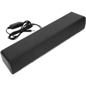 Haut-parleur de musique st&eacute;r&eacute;o filaire USB Bass Surround Sound Box Entr&eacute;e 35 mm (Noir)