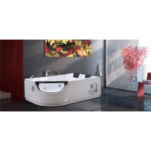 BAIGNOIRE BALNEO MASSANTE - ANGLE HAUTE - BAIN TOURBILLON - mod. ELITE WHIRLPOOL BALNEO 2 PERSONNES CHROMOTHERAPIE 120 x 180