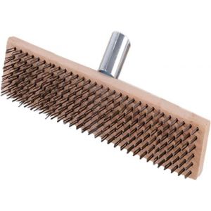 T&ecirc;te de balai en fil dacier brosse de balayage en m&eacute;tal pour terrasse terrasse pav&eacute; all&eacute;es all&eacute;es