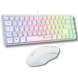 Combo Hydrogen-Pack Clavier Souris GamerClavier Gamer 60% FilaireRétroéclairage RgbAzertyFormat Compact+Souris Gaming Rgb6 Bo