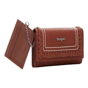 Desigual Porte-monnaie marron pour femme - Trama Mariona Long Wallet Camel 300201