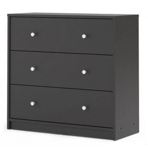 FINLANDEK Commode de chambre TYYLIKÄS style contemporain décor noir - L 72 cm