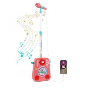 Micro Enfant sur Pied Karaok&eacute;Jeu Musical Hauteur R&eacute;glablePeut &ecirc;tre connect&eacute; au t&eacute;l&eacute;phoneJouets musicaux enfant