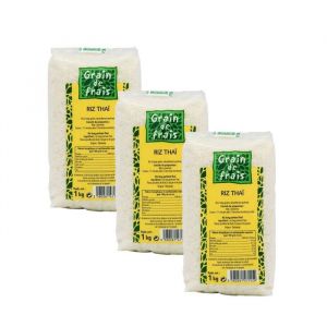 Grain de Frais - Lot 3x Riz parfum&eacute; Tha&iuml; - Grain de Frais - paquet 1kg