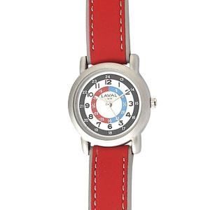 Montre p&eacute;dagogique Laval XVII rouge - Enfant