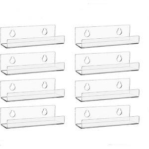 Porte-disques vinyles - Lot de 8 - Syst&egrave;me de rangement mural - Support pour disques vinyles - Pr&eacute;sentoir - &Eacute;tag&egrave;re &agrave; disques - Rang