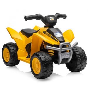 DREAMADE Quad &Eacute;lectrique pour Enfant sous Licence CATVoiture pour Enfant 18- 36 Mois &agrave; 4 Roues Aliment&eacute; par Batterie avec Phare