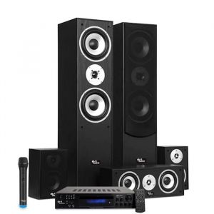 Home-Cinéma 5.1 - Evidence Acoustics 5 enceintes 850W - Amplificateur EA-7360 USB SD Bluetooth Radio Microphone VHF Karaoké