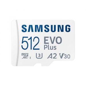 SAMSUNG EVO Plus Carte TF 512 Go U1 A1 V10 Carte Micro SD haute vitesse jusqu&agrave; 130 Mo - s Vitesse de lecture pour la surveilla