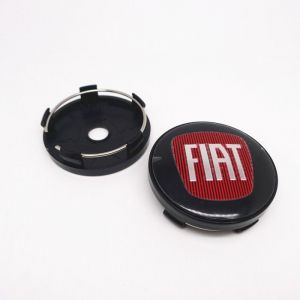 Lot de 4 enjoliveurs de roue 60 mm pour Fiat 500 couvercle anti-poussière emblème pour Punto Stilo Bravo Ducato Freemont 12~4009