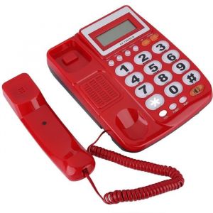 VINGVO Téléphone filaire avec répondeur Téléphone fixe filaire de bureau avec affichage didentification de lappelant avec