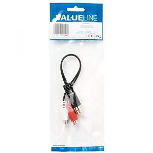 C&acirc;ble Adaptateur Audio - Valueline - DIN 5 Broches M&acirc;le vers 2x RCA Femelles - 020 m - Noir